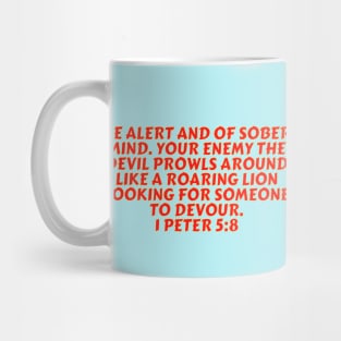 Bible Verse 1 Peter 5:8 Mug